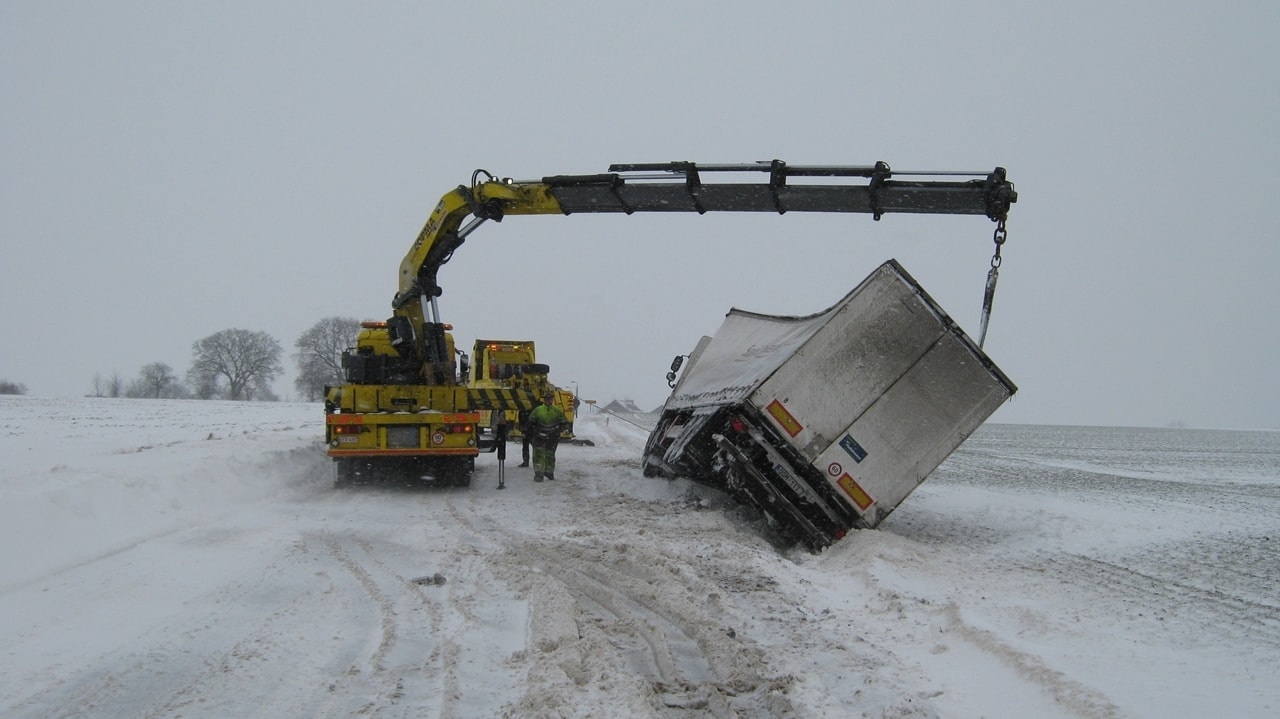 Takelinterventie in winterse omstandigheden