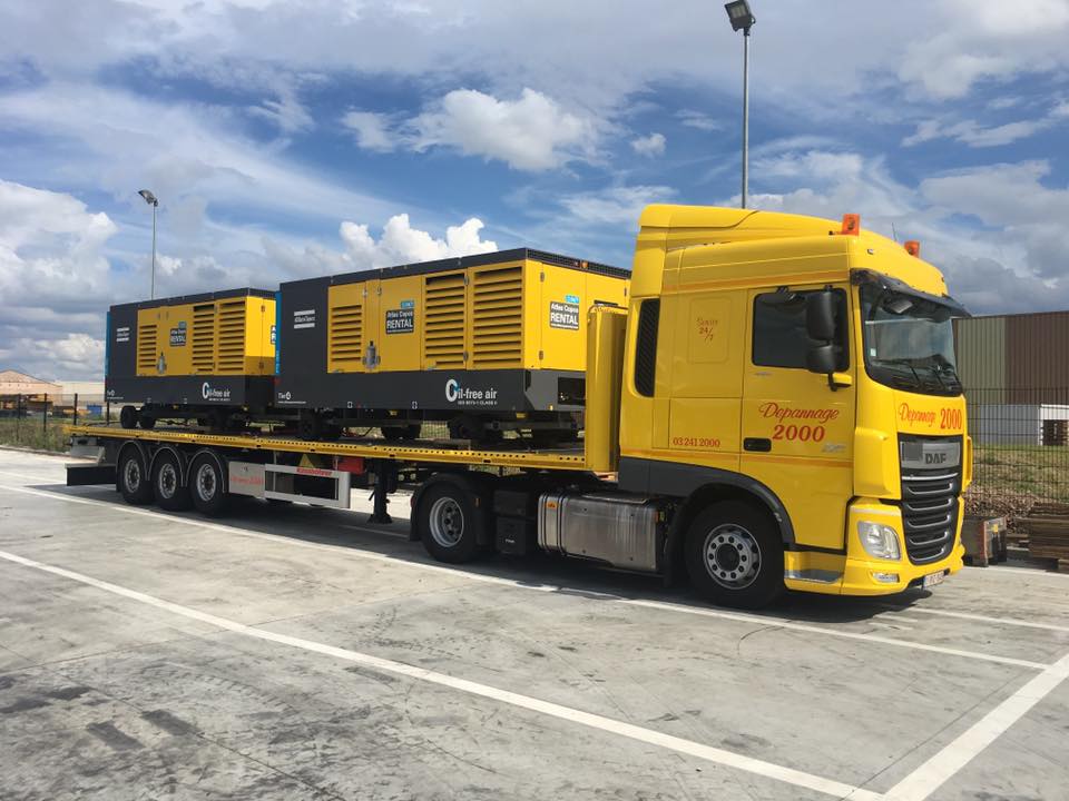 Platte wagen voor het transport van goederen